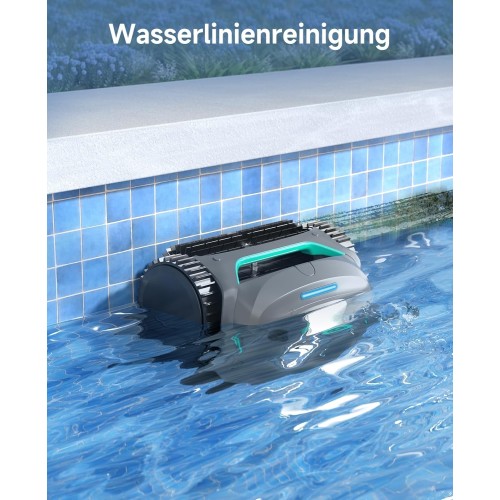 WYBOT C2 Cordless Pool Robot Vacuum  Wall and Waterline Cleaning  Dual Cleaning Filtration  for Inground Pools Up to 1614Sq ft  2
