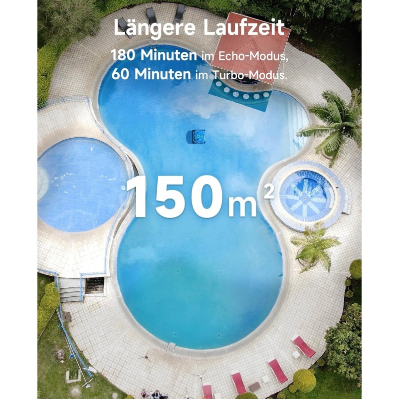 WYBOT C2 Kabelloser Poolroboter für Wand und Wasserlinie