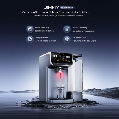 JIMMY Matrix M9 Pro Umkehrosmose Wasserfilter mit S9 Sprudelwassermodul – 2-in-1 Set