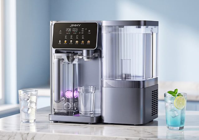 Jimmy R9 Pro Umkehrosmose-Wasserfilter mit Heiß- & 10–15°C Kaltwasser, Kalkfilterung & Instant-Trinkwassersystem
