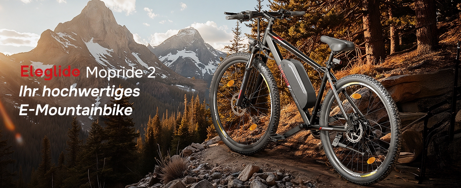 Eleglide Mopride 2 E-Bike 250W E-MTB mit 150 km Reichweite & Hydraulischen Scheibenbremsen
