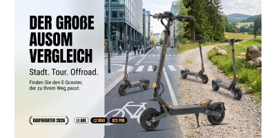 Ausom E-Scooter Vergleich 2026 – Welcher Ausom passt am besten zu Ihnen?