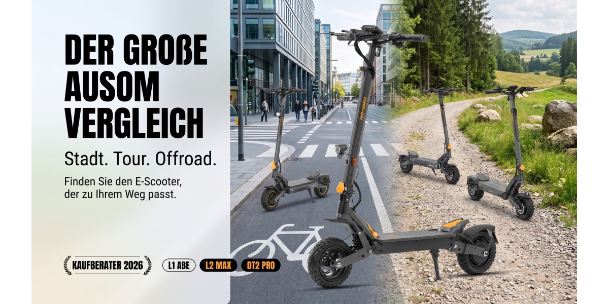 Ausom E-Scooter Vergleich 2026 – Welcher Ausom passt am besten zu Ihnen?