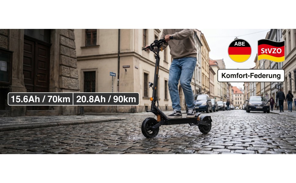 Ausom L1 ABE: 15,6 Ah oder 20,8 Ah – welche Variante passt zu dir? 